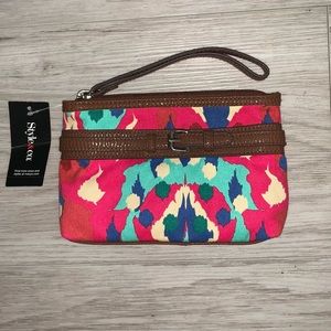 Style & Co. Baltic Ikat Boho Multi  Print Wristlet  NEW  $36